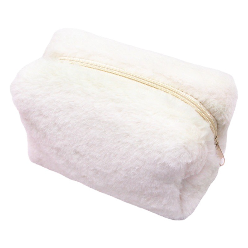 INS de color sólido de la muchacha Nueva caja de lápiz de felpa bolsa de mano de color caramelo portátil dulce suave glutinoso Bolsa de Cosméticos Caja de Lápiz