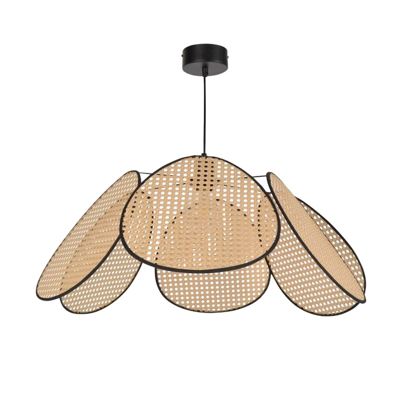 Nuevo estilo chino silencioso Zen sala de té lámparas de restaurante personalidad creativa estilo francés medieval crema de viento trenzado lámpara de pétalos