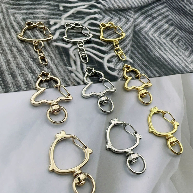 Small bell, rotating keychain, metal accessory with accessories handmade