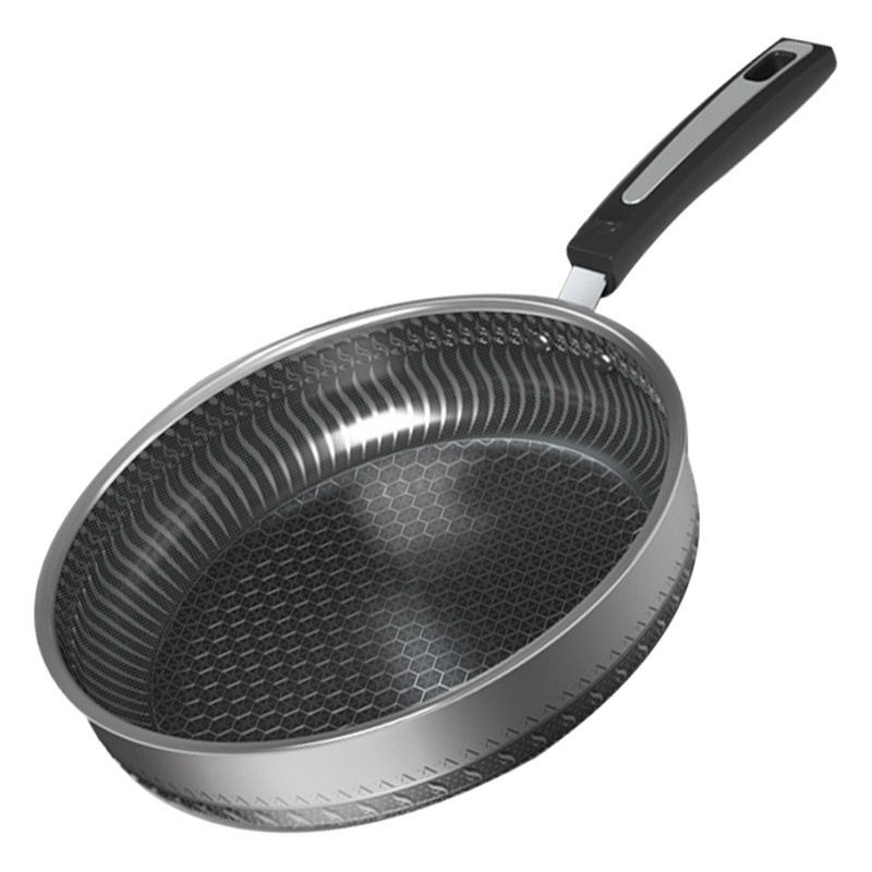 Lannuo nuevo estilo sartén de acero inoxidable 316 antiadherente wok maifan piedra sartén hogar extra gruesa sartén