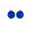 2 sapphire glass bead ear clips
