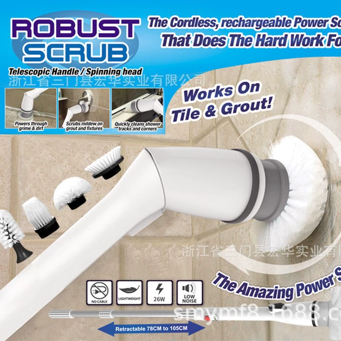 Многофункциональная бытовая вращающаяся электрическая щетка для чистки с литиевой батареей и несколькими насадками для конфигурации больших количествах