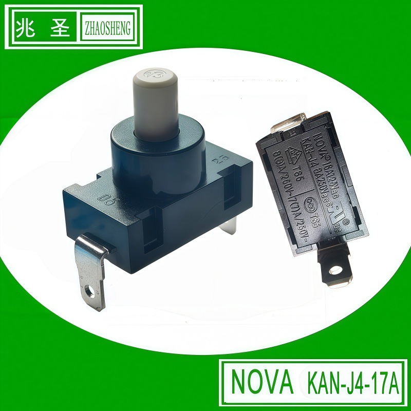 原厂NOVA大电流自锁复位按键开关 KAN-J4烘干机电源控制按钮开关