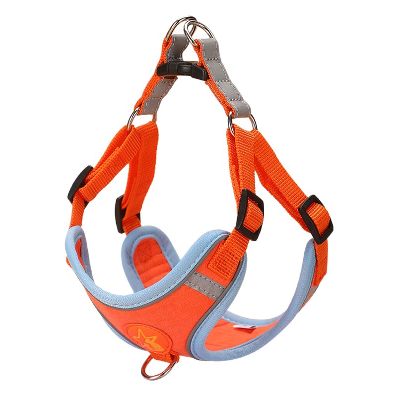 Nueva correa para el pecho del perro suministros para mascotas populares perros medianos y pequeños chaleco reflectante anti-rotura correa para perro