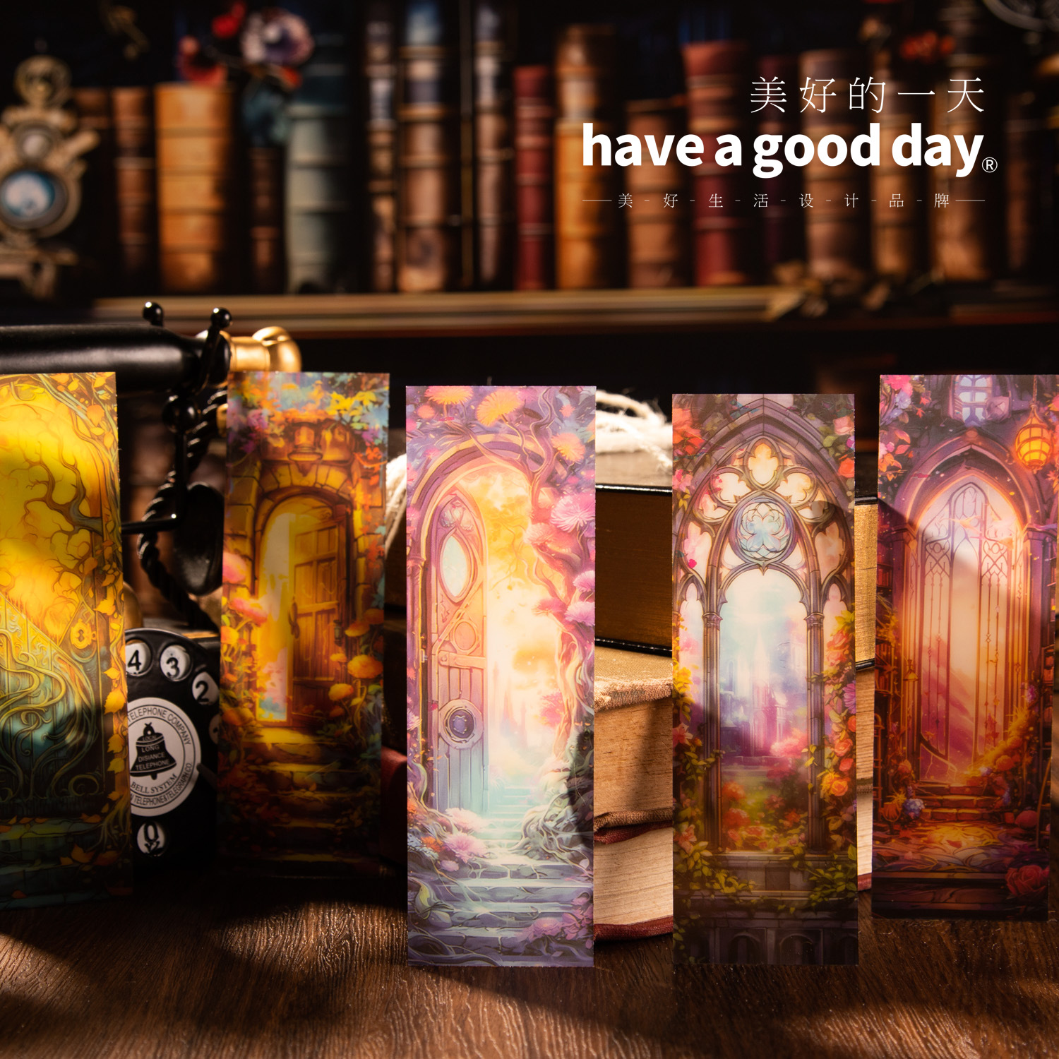 Un buen día creativo marcadores de PVC libro de sueños ventana de la mente tarjeta de lectura retro diy tag