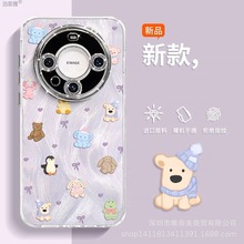 高极感imd适用oppoa3手机壳reno14彩绘羽纱findx9镭射a6pro闪钻镜