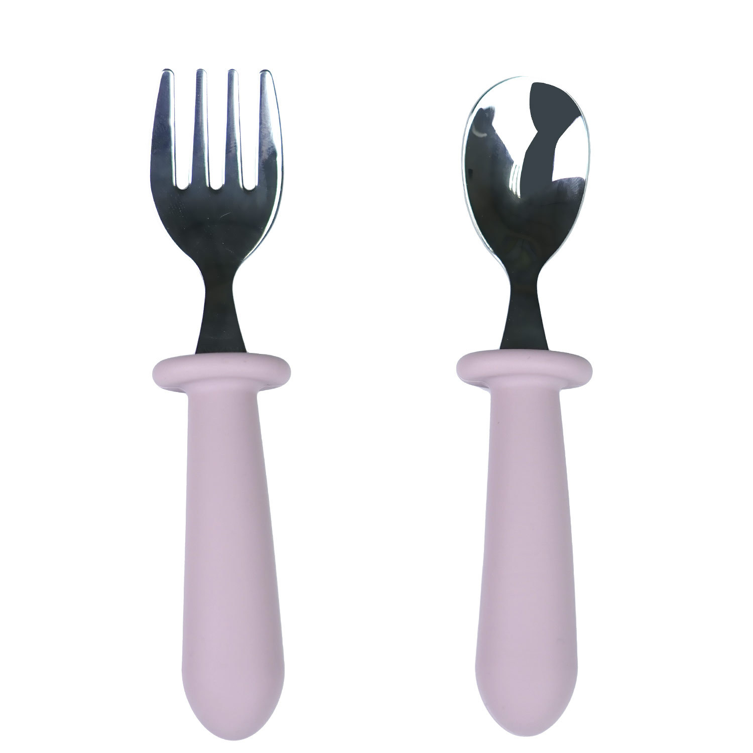 Silicona bebé pezón grado alimenticio silicona 304 Acero inoxidable cuchara bebé suplemento alimenticio cuchara de arroz de color sólido