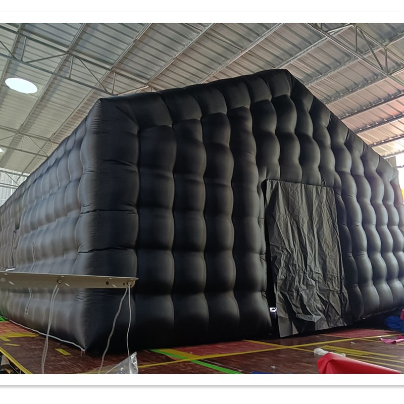 Commercial Black Portable Glowing Disco Mobile Nightclub Tent Inflatable Cube Party Tent