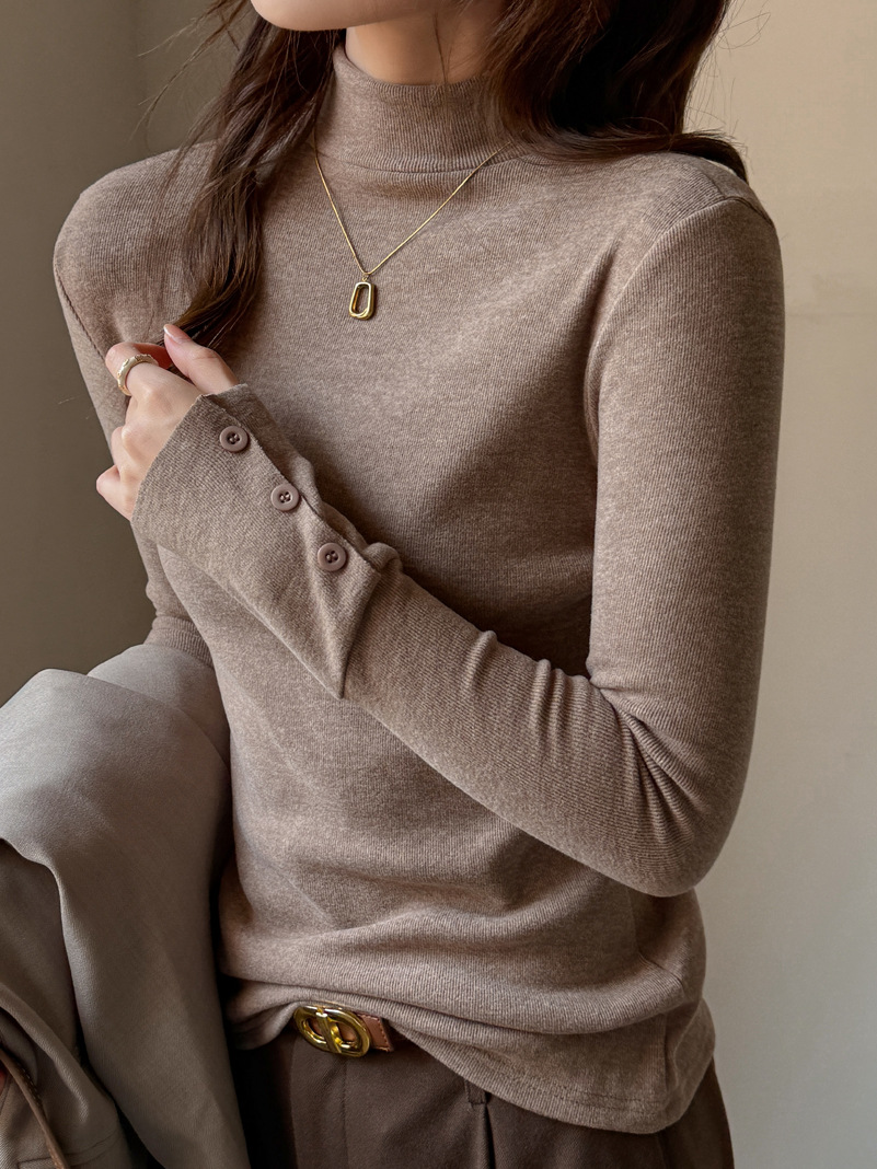 Velvet demi-season base body-friendly design long-sleeve made of…