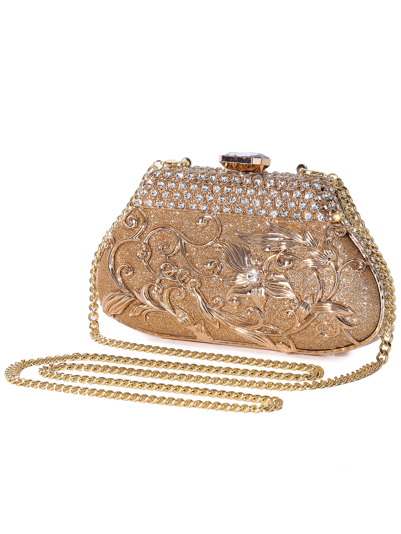 Pu Leather, Alloy Material Solid Color Pattern Pu Leather Alloy Solid Color Square Evening Bags