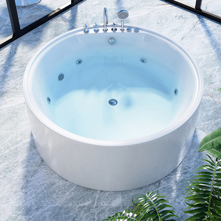 Surf Massage Bathtub Hotel Bathtub Round Pure Acrylic Bathtub Round Bathtub Homestay Bathtub