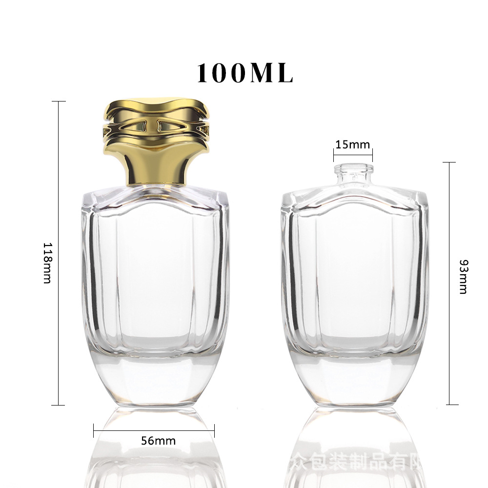 Frasco de Vidrio Engrosado para Perfume con Atomizador para Cosméticos