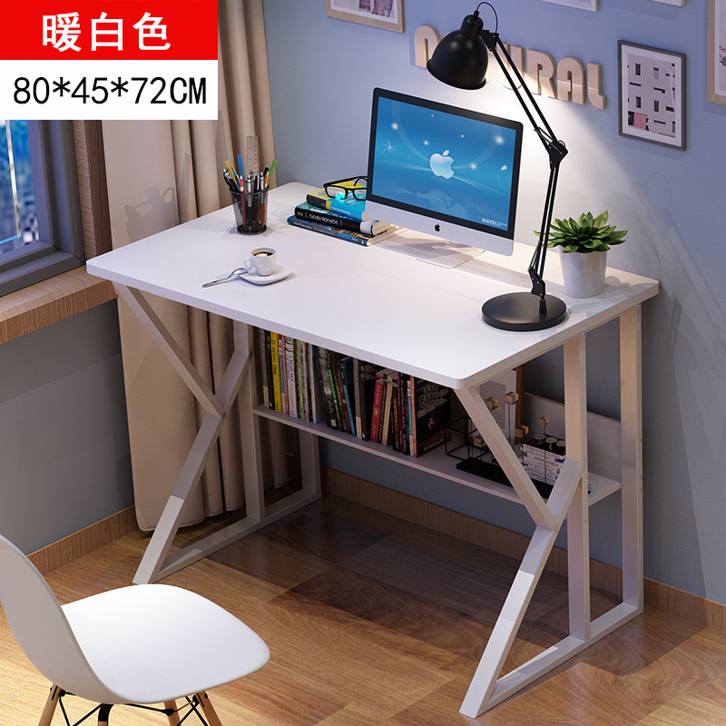Escritorio estantería computadora integrada mesa de oficina chica dormitorio casa simple escuela primaria y secundaria estudiante escritura mesa de estudio y silla