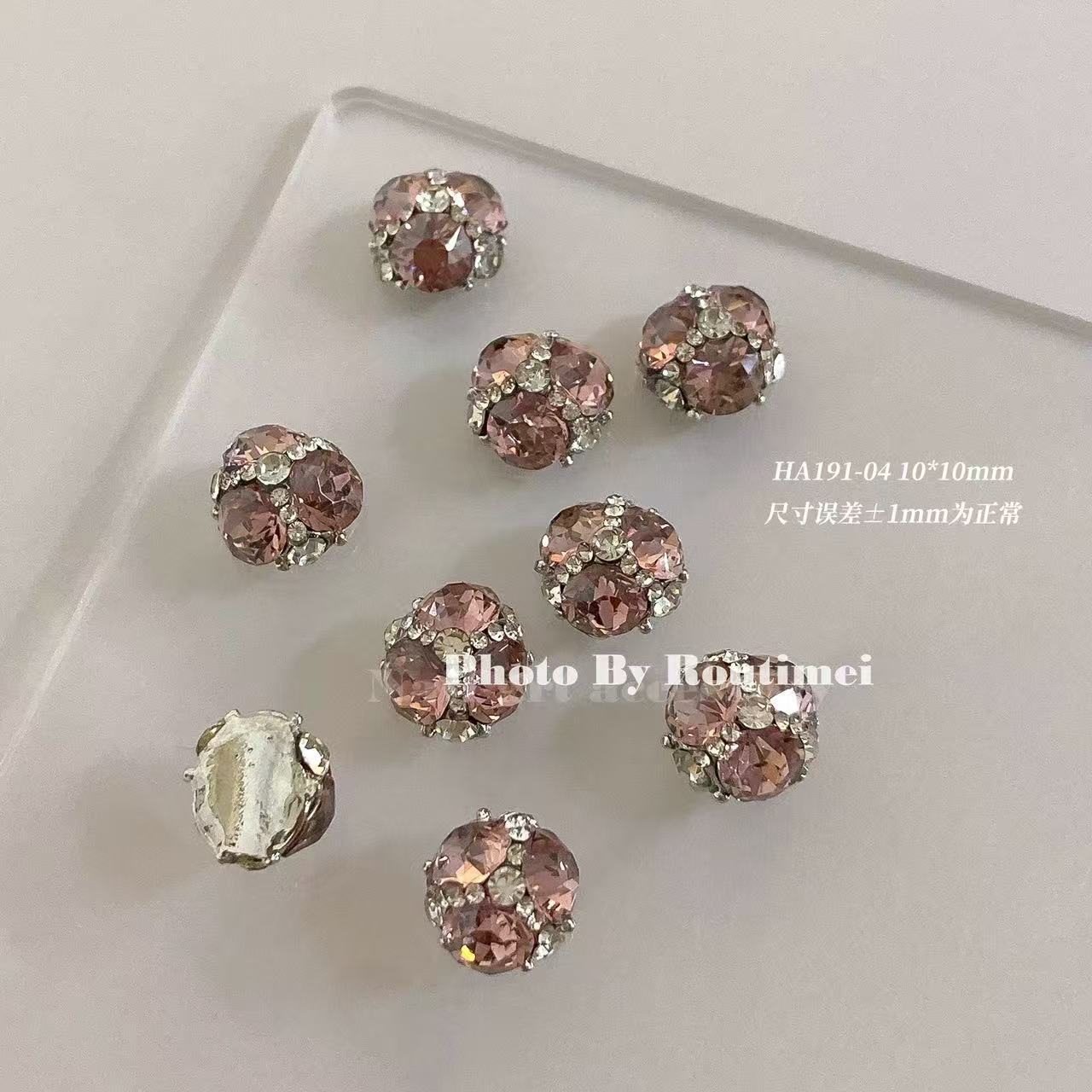 Z414-풀 다이아몬드 33 컷 다이아몬드 볼-드라이 컬러