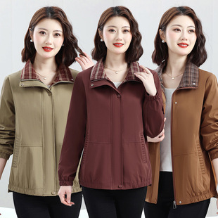 2025 Spring New Fashionable Jacket for Middle-Aged and Elderly Women, Stylish Casual Coat for Moms, Spring and Autumn Outerwear