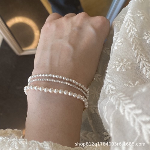 Colorful, round and bright Shijia pearl bracelet 14k gold-filled, exquisite, simple, fashionable and versatile, the same style as the fever blogger