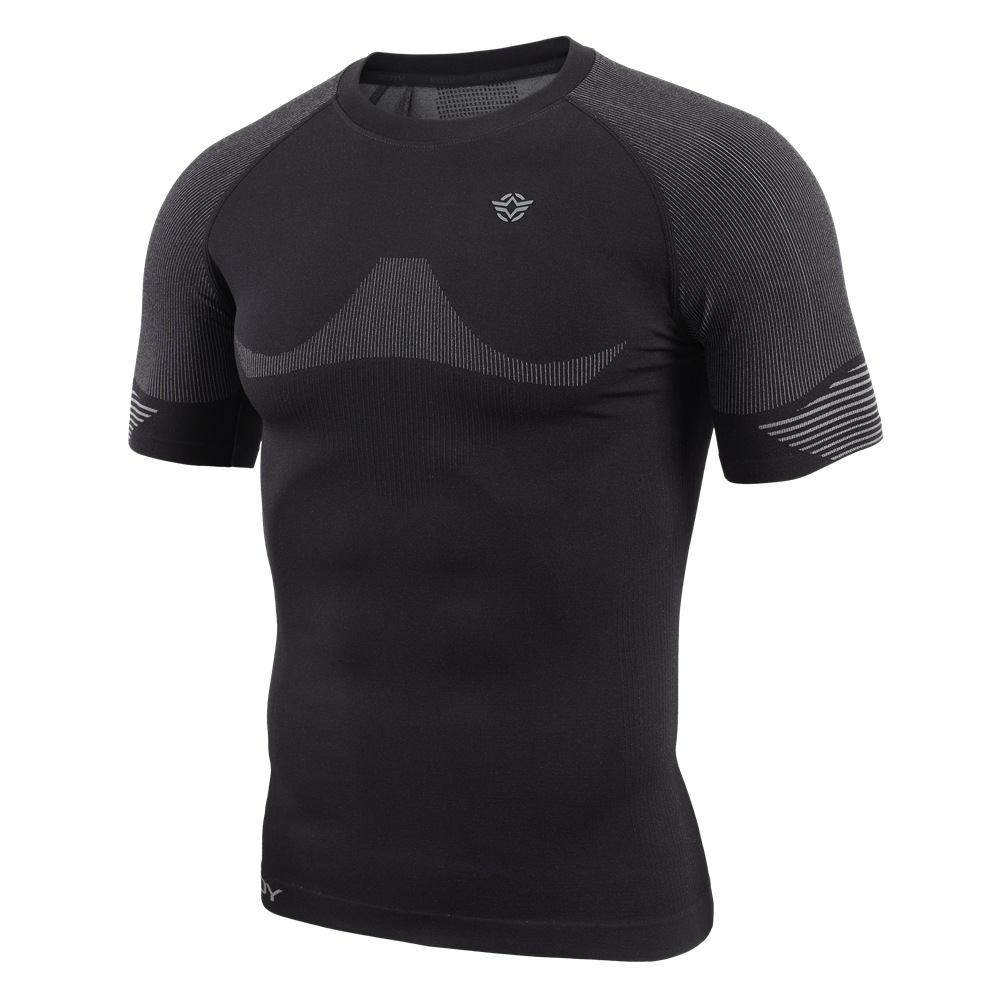 Camiseta Deportiva de Cuello Redondo y Manga Corta de Secado Rápido y Transpirable para Running y Fitness
