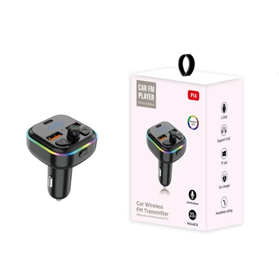 P15 Car Bluetooth Mp3 Hands-Free Call Car Fm Transmitter Qc3.0 Dual USB Car Charger Music Player (Car mp3) - p14-color-box-wrapped