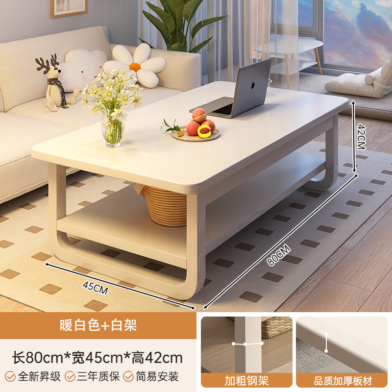 Mesa de té pequeña sala de estar estante doméstico simple mesa moderna simple sofá creativo cuadrado mesa de té pequeña