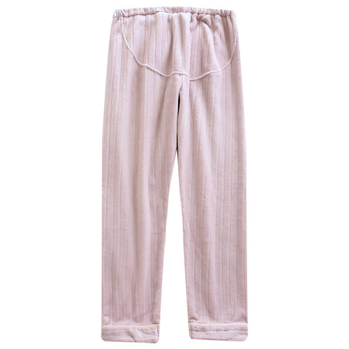 Maternity Pants Winter Spring Thick Coral Fleece Pregnancy Home Pants Warm Fleece Pre-pregnancy Post-pregnancy Sleep Pants Long Pants