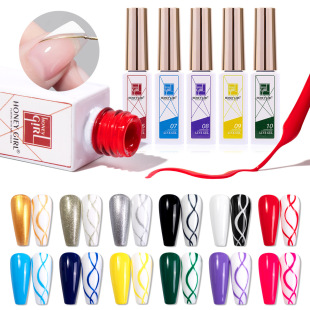 12-Color High-Density Line Gel Cross-Border Exclusive Line Gel Nail Salon Special Styling Line Nail Polish Gel