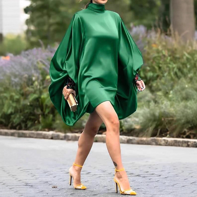 2025 Amazon Independent Station European and American Spring and Summer New Fashion Casual Solid Color Dress