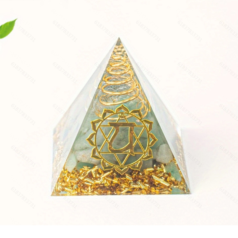 Pirámide de 5 cm de cristal natural, pirámide de epoxi, adornos de decoración para el hogar y la oficina