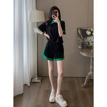 深圳南油休闲套装女夏2024新款小个子显高减龄洋气短袖短裤两件套