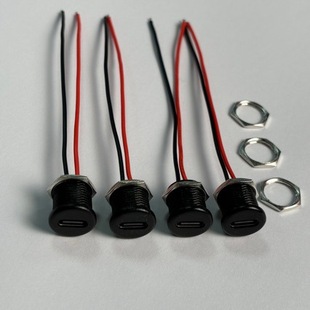 type-c2P10CM charging female seat screw hole fixed type-c2P waterproof wire female seat thread installation