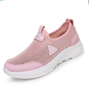 Summer Old Beijing Cloth Shoes Women's Mesh Shoes Mesh Breathable Soft-Soled Sports Casual Shoes Non-Slip Walking Shoes for Middle-Aged and Elderly Mothers