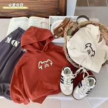 2024春秋新款时尚男女童连帽儿童卫衣中小童洋气上衣宝宝卡通外套