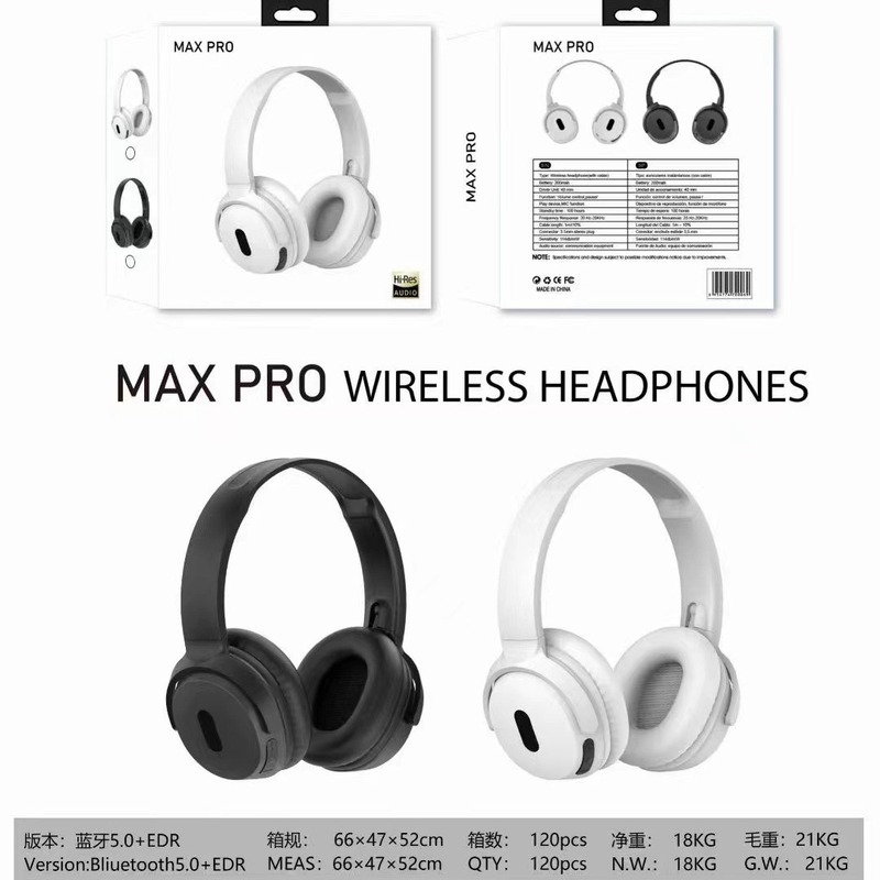 MAXPROヘッドセットbluetoothヘッドセットクロスボーダー爆型無線重低音折り畳み式ヘッドセットメーカー直販卸売り|undefined