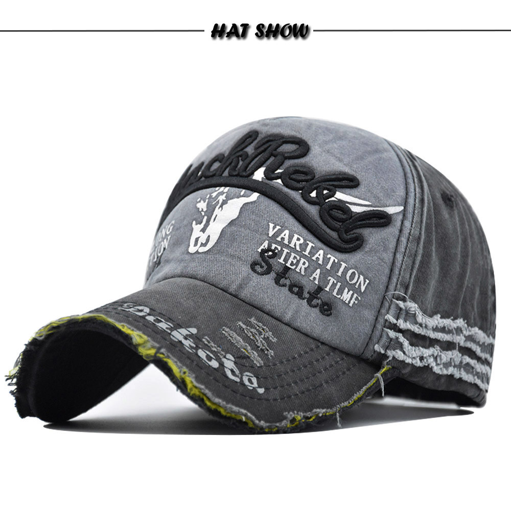 Cappello da baseball Bullhead con linguetta d'anatra con bordo spezzato lavato per uomo e donna_voghion.com