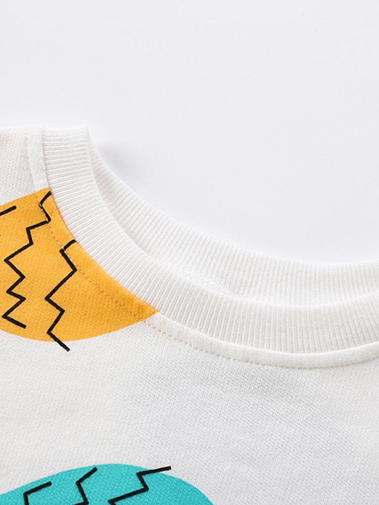 Malwee Child Sweater Otoño nuevo estilo europeo y americano de impresión de aire extranjero camiseta de cuello redondo para niños chaqueta