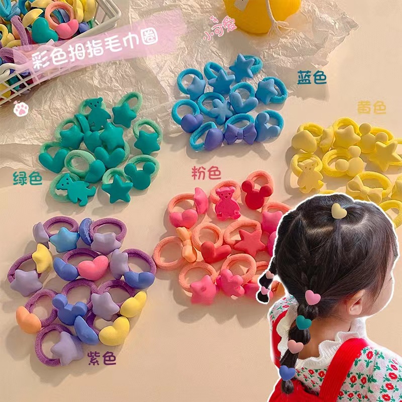 Banda de pelo del bebé accesorios para el cabello de los niños mini linda chica de dibujos animados no duele el pelo cuerda de pelo corbata de bebé Choo pequeña banda de goma