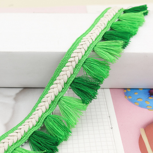 Directly supplied from the manufacturer, ethnic style colorful tassel lace, color-blocked tassels, clothing curtains, home decoration accessories