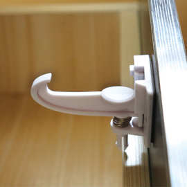 新型宝宝防夹手抽屉弹簧锁 儿童隐形抽屉锁 易粘贴免打孔防护锁