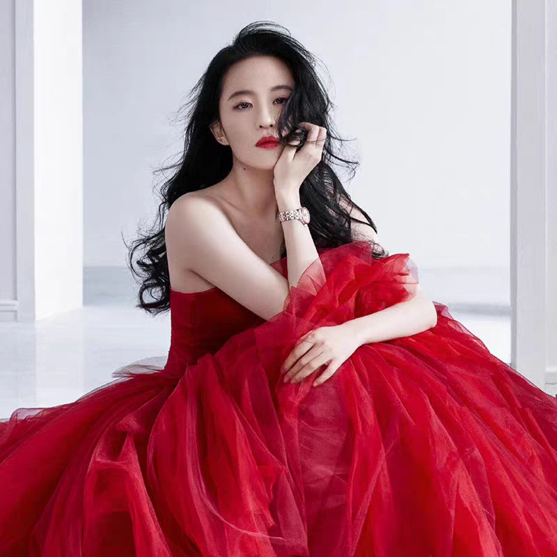 Hochzeit für Bräute, Neues Modell, Hochwertiger, leichter Luxus, Liu Yifei Promi-Stil, Gastgeberin am Abend, Reisefotografie_voghion.com