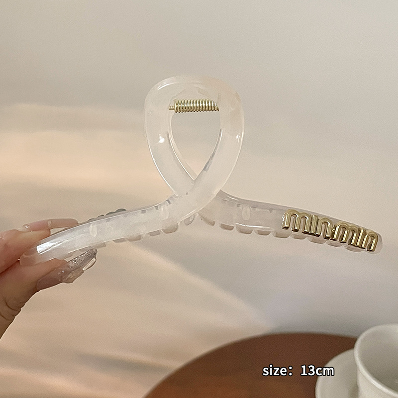 Clip de agarre, gran cantidad de cabello, horquilla esmerilada, horquilla simple, horquilla de tiburón, nuevo y exquisito tocado de alta gama, horquilla femenina