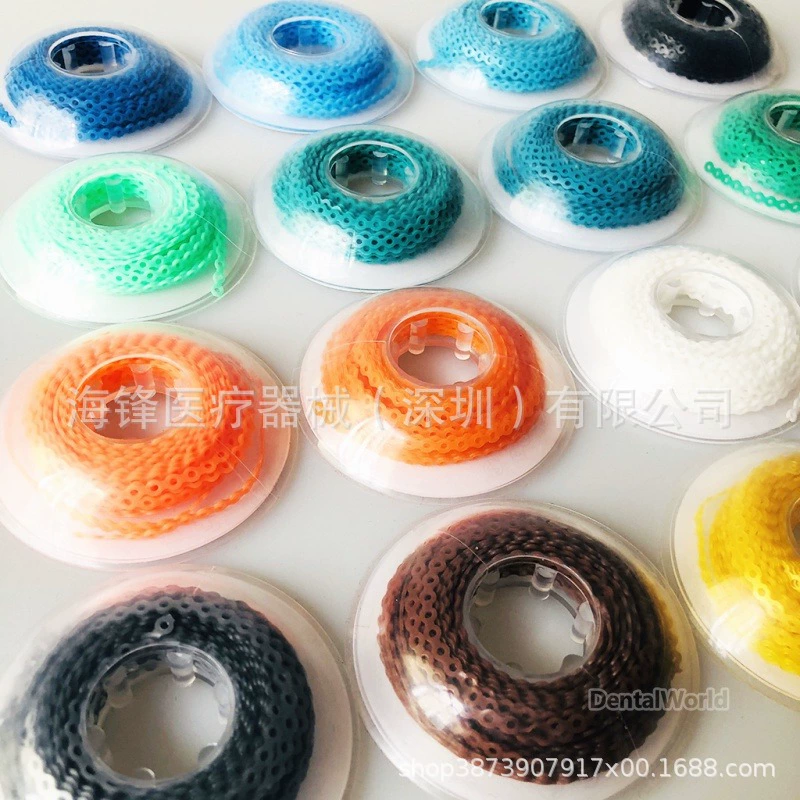 Внешняя торговля Стоматологические расходные материалы резиновая цепь цепная резиновая цепь длинное и короткое расстояние 15FT 4.57 м