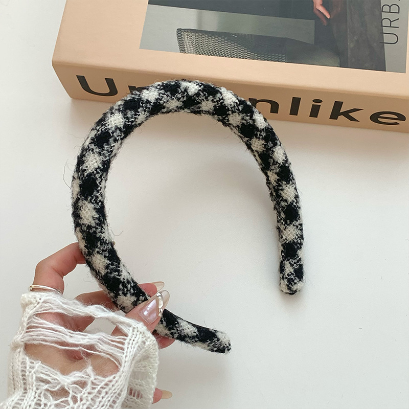 Temperamento otoño invierno pequeño viento fragrante tween grueso bandas de cabello de alta sensación bandas de cabello de estilo francés temperamento simple tocado de cabello