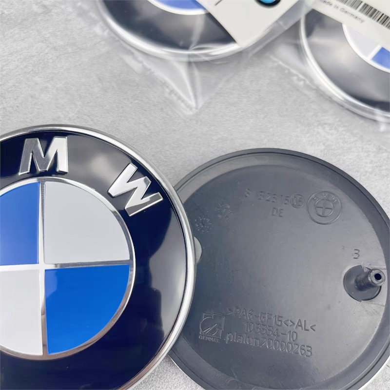 Suitable for Bmw Original Car Logos, Factory Blue, White, and Black Background Front and Rear Emblems, 82mm and 74mm, Hood and Trunk Car Logos