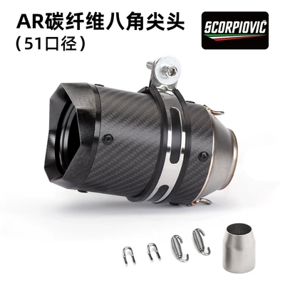 Motorcycle exhaust pipe, Kawasaki Z800 Zx6R Carbon Fiber - ar-carbon-fiber-octagonal-tip-51mm-diameter