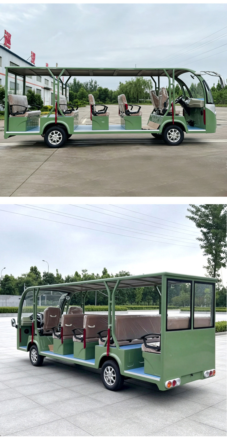 Electric sightseeing vehicle for tourist attractions, hotel shuttle and reception vehicle, campus patrol and transfer vehicle, electric sightseeing vehicle