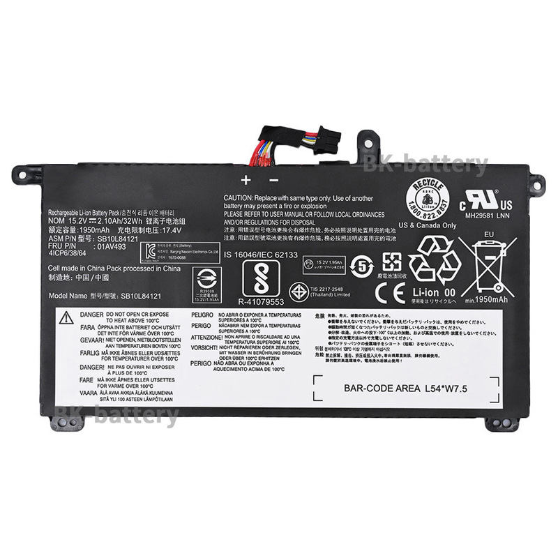 Applicable to Lenovo ThinkPad SB10L84121 01AV493 T570 T580 laptop battery
