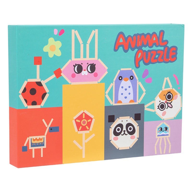 Rompecabezas animal magnético juguetes creativos educativos para niños bebé jardín de infantes rompecabezas de imagen plana magnética 2-5 regalo 3