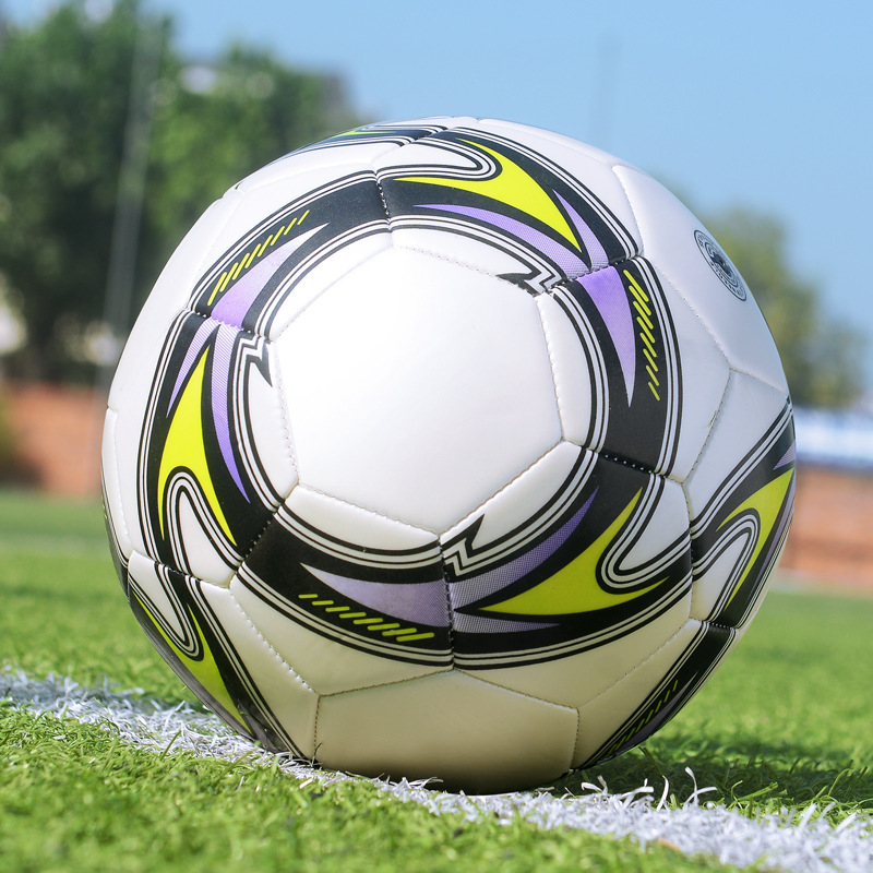 サッカー卸売りメーカー直販3号4号5号小中学生成人訓練試合白黒PVC機縫いPU|undefined