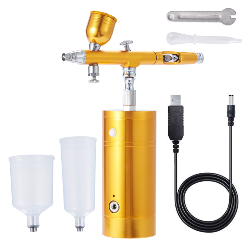 模型电动喷笔颜料绘画纹身上色气泵喷笔套装小型喷枪便携式喷漆