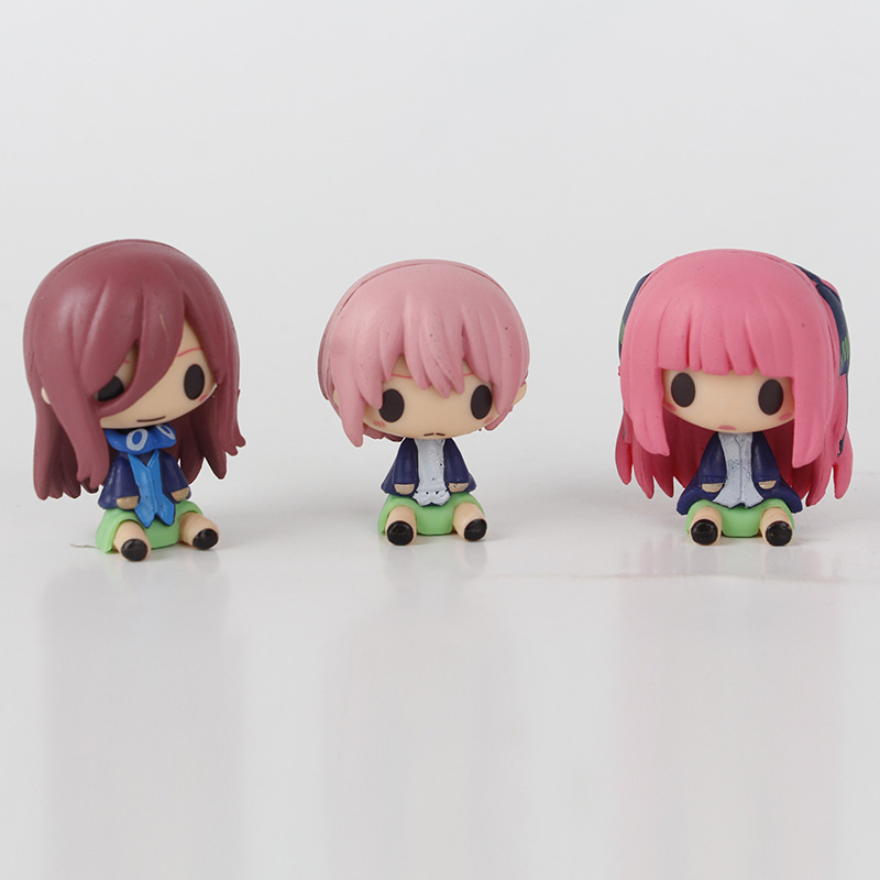 カスタムメイドの五等分の花嫁フィギュア、ブラインドボックス、二次元アニメフィギュア、周辺グッズ、ケーキデコレーション、卓上飾り、ミニチュア|undefined