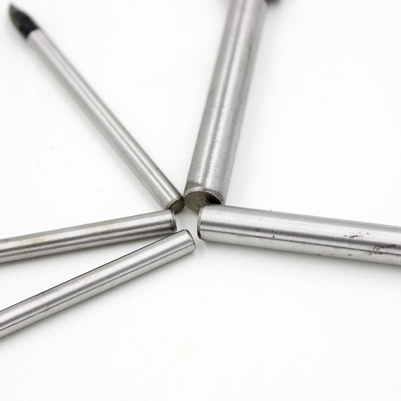 Black 6cm Tile Drill Bit Glass Hole Opener Alloy Head 8mm Set Round Super Hard Opening 12mm